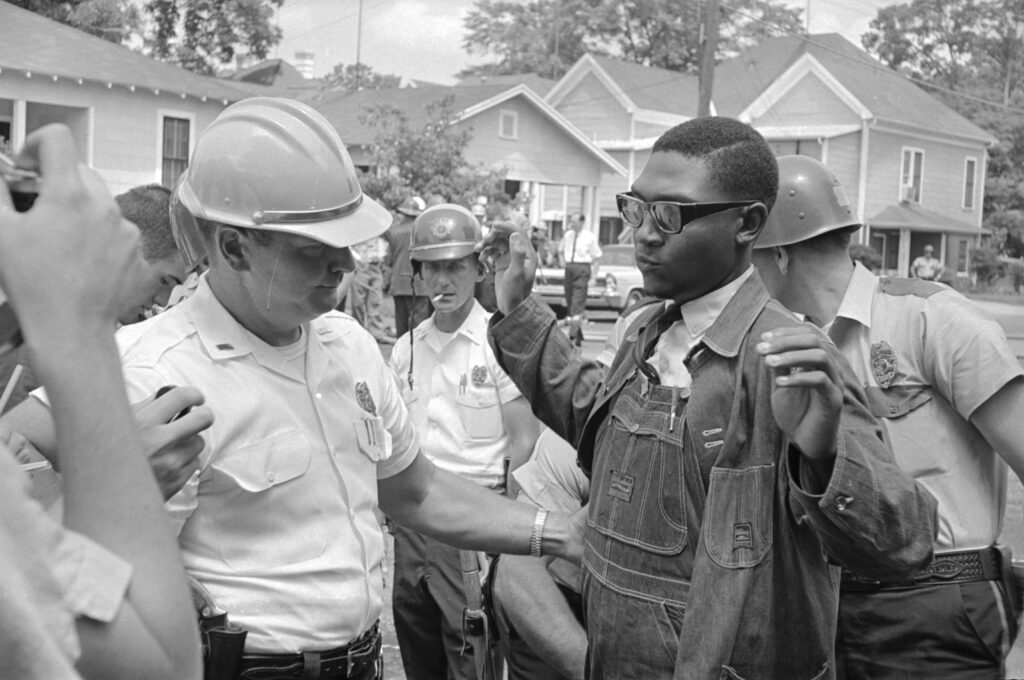 James Bevel, Richard Boone, and Harold Middlebrook at Bailey’s Tabernacle, June 10, 1964